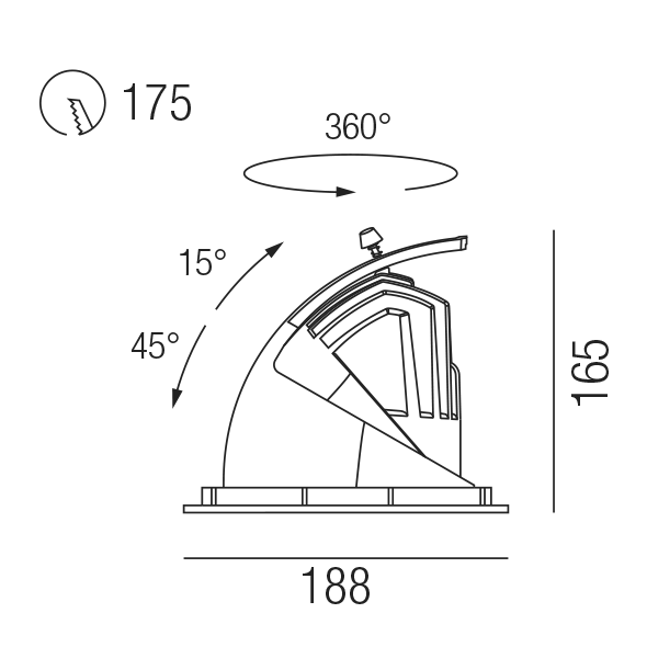 HALL LED FLEX 53567/38DALI-SB