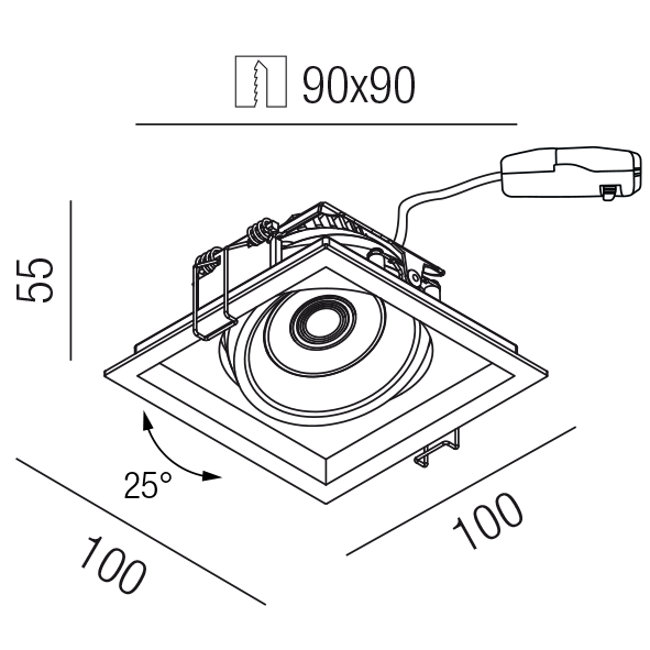 GIMBLE SQUARE 53821-TRI-WCCT