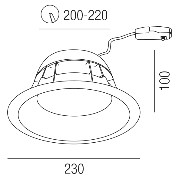 HALL LED ESSENTIAL 53563/20DALI-SCW