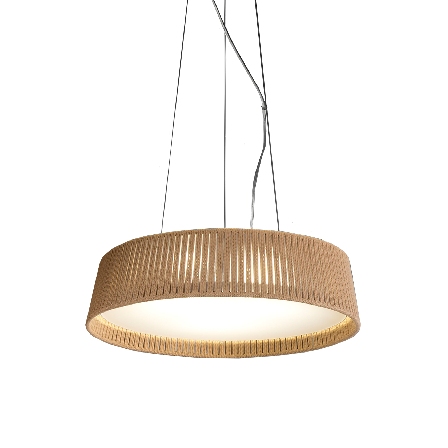DRUM 33063/60-NIGE | nickel gebürstet | DM 600mm | beige | 33063/60-NIGE