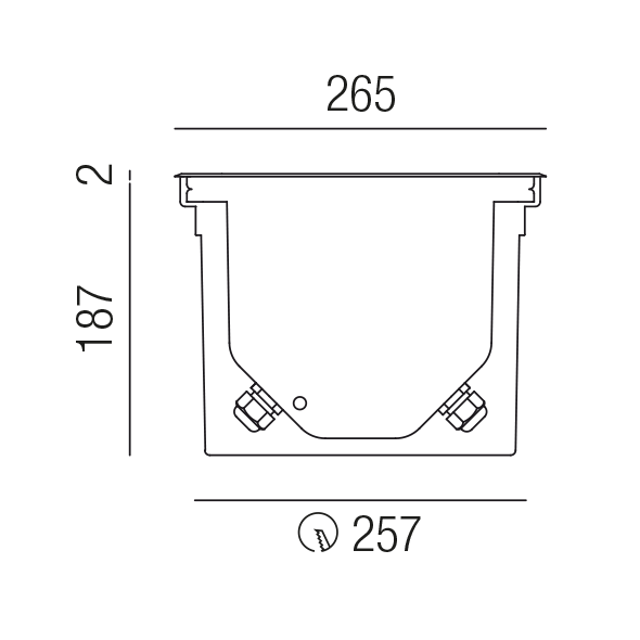 HYDROFLOOR INOX 83358/27-45-CW