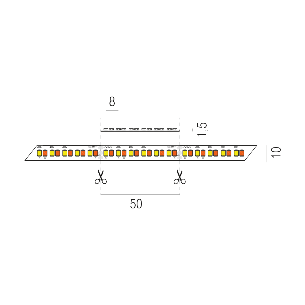 LED STRIPS24 69417/500-TW